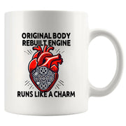 Original Body Rebuilt Engine Ceramic Mug 11 oz White - Panvola