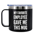 Insulated mug · 14oz with lid (black/navy)