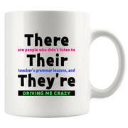 There Their They're  Grammar Ceramic Mug 11 oz White - Panvola