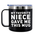 Insulated mug · 14oz with lid (white/black)