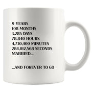 9 Years 108 Months 3285 Days Ceramic Mug 11 oz White - Panvola