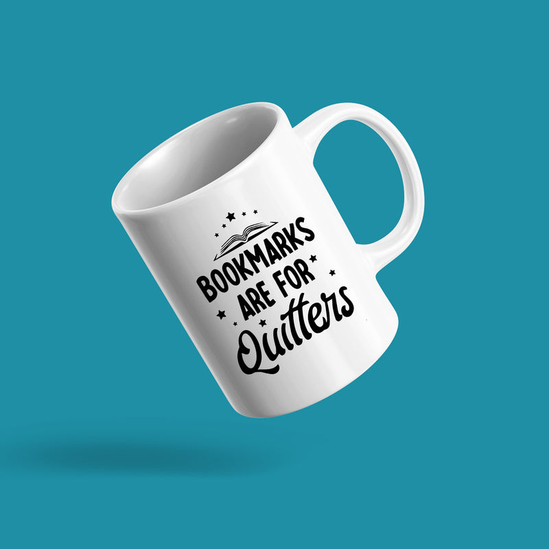 Bookmarks Are For Quitters Booklover Coffee Mug 11oz White.