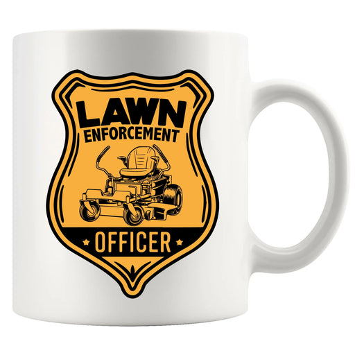 Lawn Enforcement Officer Ceramic Mug 11 oz White - Panvola