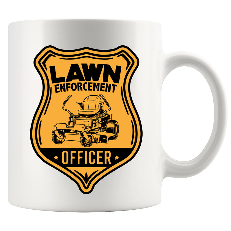 Lawn Enforcement Officer Ceramic Mug 11 oz White
