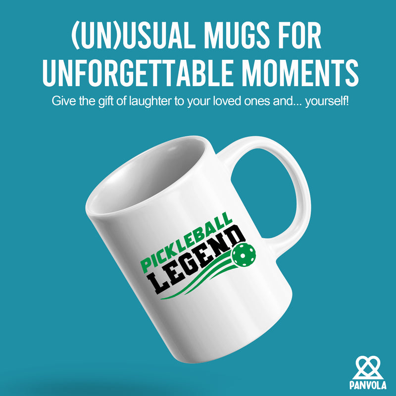 Pickleball Legend Player Gifts Ceramic Mug 11oz White.