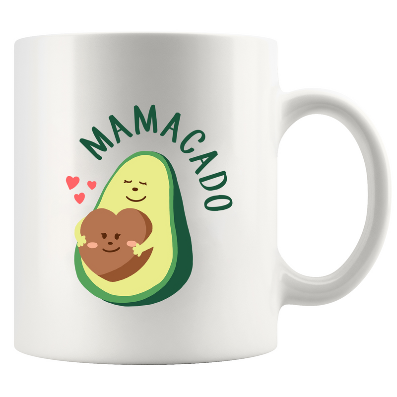 Mamacado Ceramic Mug 11 oz White