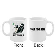 Personalized Just Throw It Ceramic Mug 11 oz White - Panvola