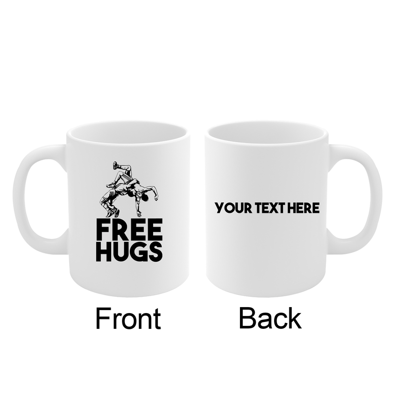 Personalized Free Hugs Customized Ceramic Mug 11 oz White