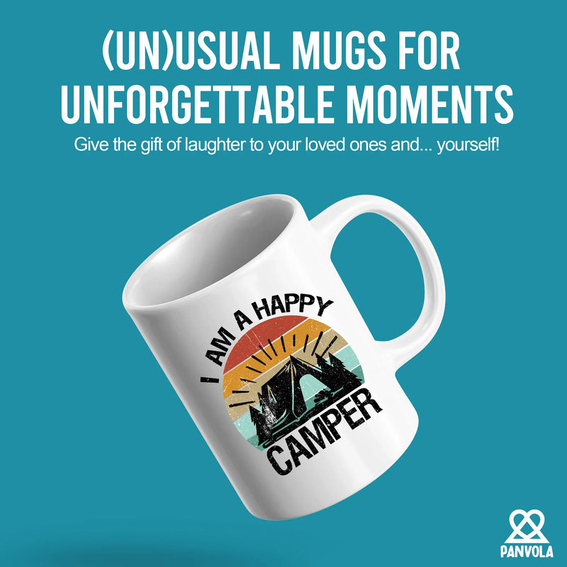 I Am A Happy Camper Ceramic Mug 11oz White - Panvola