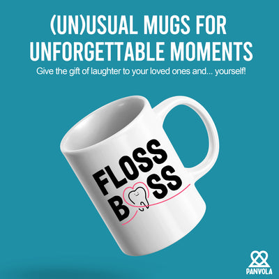 Floss Boss Dentist Ceramic Mug 11oz White