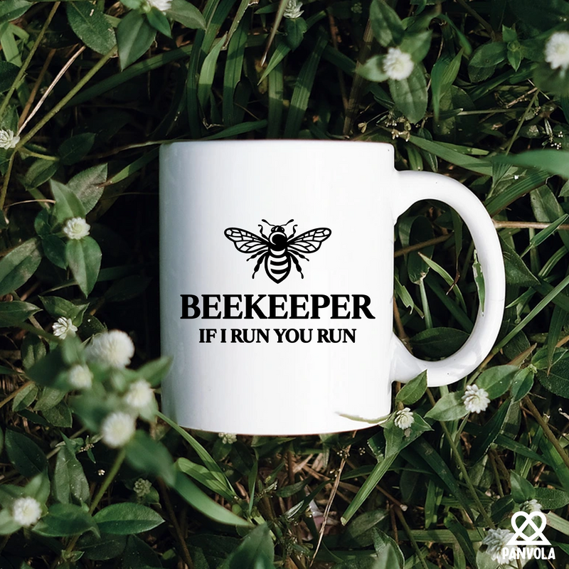 Beekeeper If I Run You Run Ceramic Mug 11 oz White