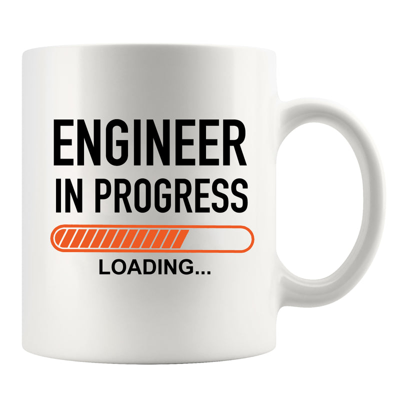 Engineer in Progress Engineering Student Gifts Ceramic Mug 11 oz White.