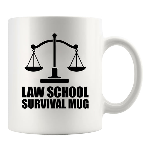 Law School Survival Mug Future Lawyer Gifts Ceramic Mug 11oz White.