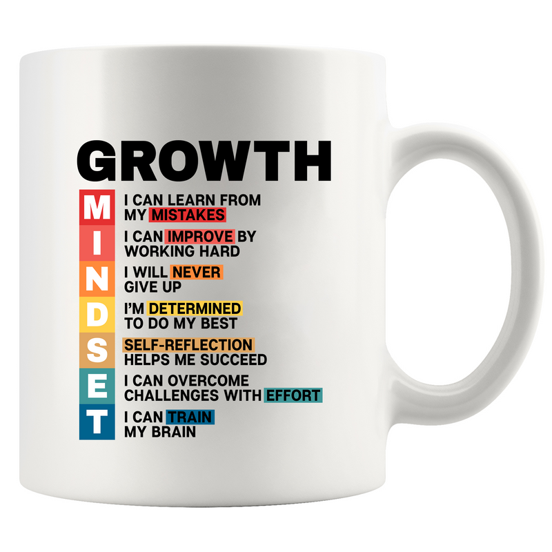 Growth Mindset Definition Ceramic Mug 11 oz White