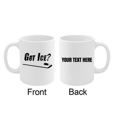 Personalized Got Ice? Ceramic Mug 11 oz White