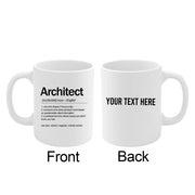 Personalized Architect Definition Customized Ceramic Mug 11 oz White - Panvola