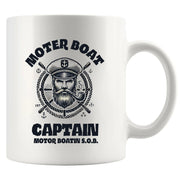 Motor Boat Captain Motor Boatin S.O.B. Ceramic Mug 11 oz White - Panvola