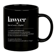 Lawyer Definition Ceramic Mug 11 oz Black - Panvola