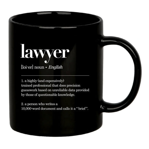 Lawyer Definition Ceramic Mug 11 oz Black - Panvola