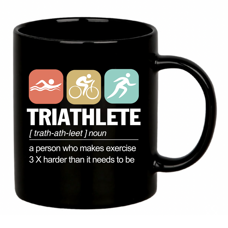 Triathlete Definition Ceramic Mug 11 oz Black