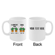 Personalized 6 Month Anniversary Cactus Ceramic Mug 11 oz White - Panvola