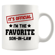 It's Official I'm The Favorite Son-In-Law Ceramic Mug 11 oz White - Panvola