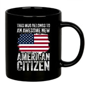 New American Citizen Coffee Ceramic Mug 11 oz Black - Panvola