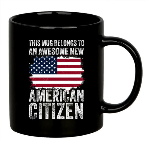 New American Citizen Coffee Ceramic Mug 11 oz Black - Panvola