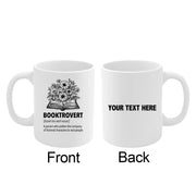 Personalized Booktrovert Customized Book Lover Gifts Ceramic Mug 11 oz White - Panvola