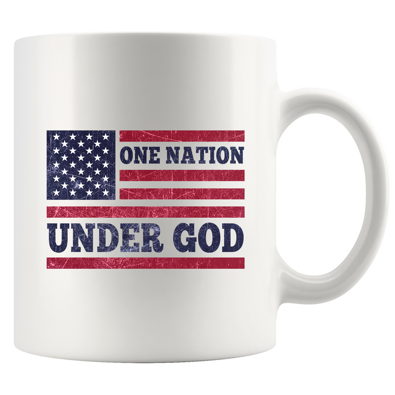 One Nation Under God Ceramic Mug 11 oz White