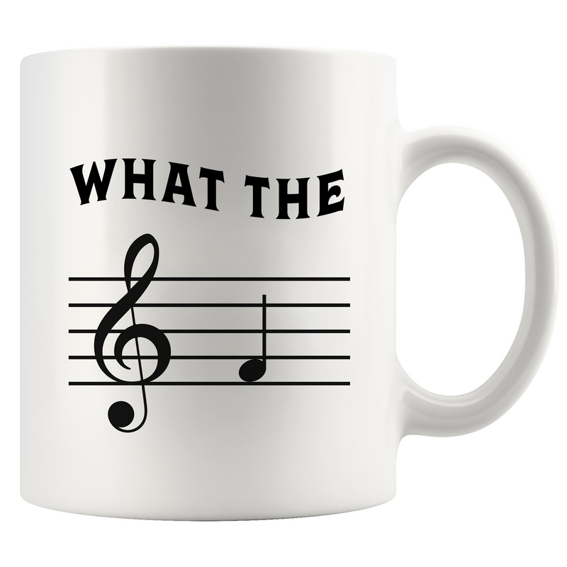 What the F Ceramic Mug 11 oz White