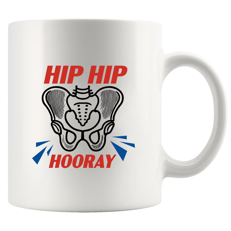 Hip Hip Hooray Recovery Ceramic Mug 11 oz White