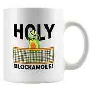 Holy Blockamole Volleyball Ceramic Mug 11 oz White - Panvola
