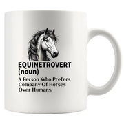 Equinetrovert Definition Ceramic Mug 11 oz White - Panvola