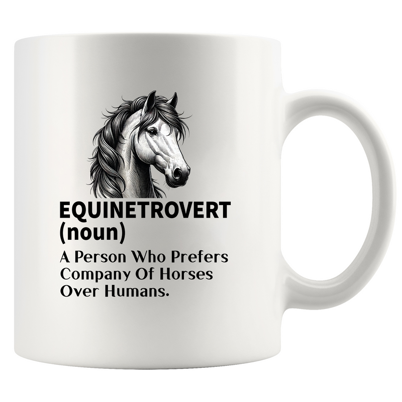 Equinetrovert Definition Ceramic Mug 11 oz White