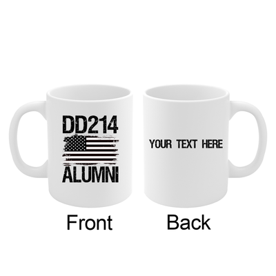 Personalized DD214 Alumni Customized Ceramic Mug 11 oz White