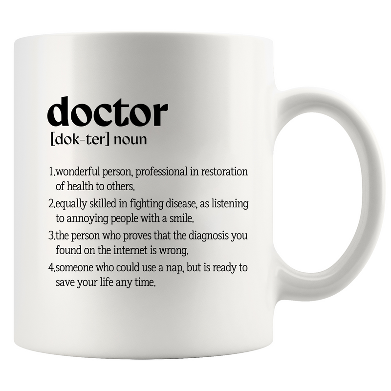 Doctor Definition Ceramic Mug 11 oz Whte