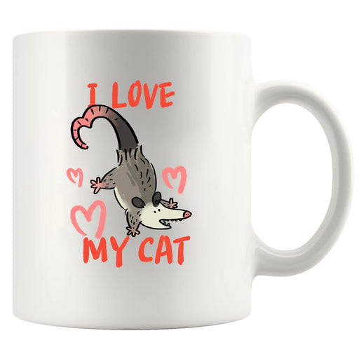 I Love My Cat Ceramic Mug 11 oz White - Panvola