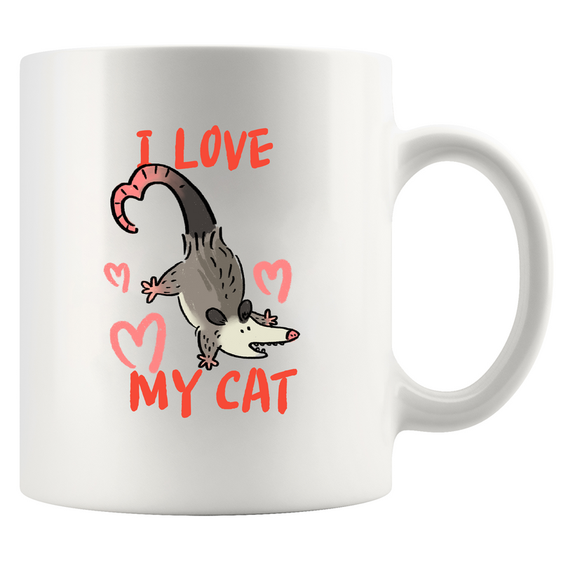 I Love My Cat  Ceramic Mug 11 oz White