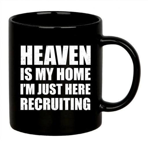 Heaven Is My Home Ceramic Mug 11 oz Black - Panvola