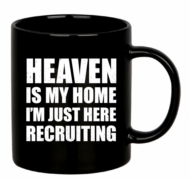 Heaven Is My Home Ceramic Mug 11 oz Black