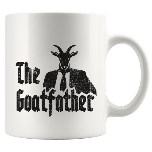 The Goatfather Ceramic Mug 11 oz White.