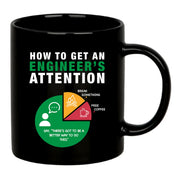How To Get An Engineer's Attention Ceramic Mug 11 oz Black - Panvola