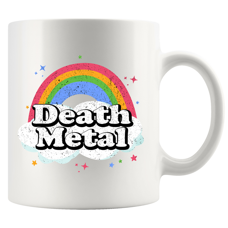 Death Metal Ceramic Mug 11 oz White