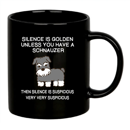 Silence is Golden Ceramic Mug 11 oz Black - Panvola