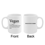 Personalized Vegan Definition Ceramic Mug 11 oz White - Panvola
