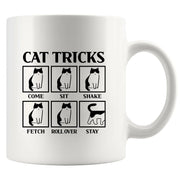 Cat Tricks Ceramic Mug 11 oz White - Panvola