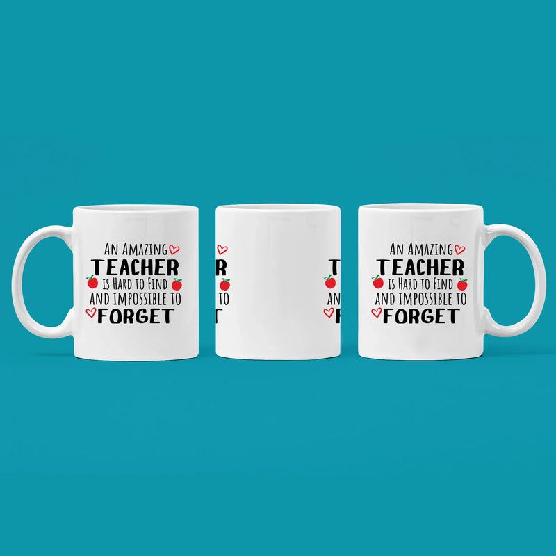 An Amazing Teacher is Hard to Find Teacher's Gift Ceramic Mug 11 oz White - Panvola