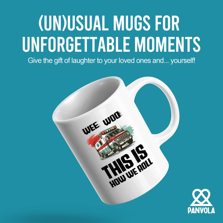 Wee Woo This Is How We Roll Ceramic Mug 11 oz White, image 2 of 5