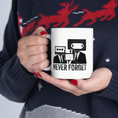 Personalized Never Forget Cassette Tape VHS Customized Ceramic Mug 11 oz White